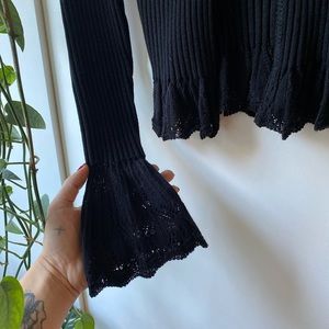 trendy black cardigan